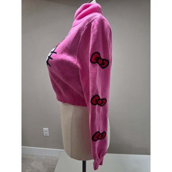 Hello Kitty Pink Turtleneck Sweater By Shein X Hello Kitty & Friends OXL Cotton - Picture 3 of 6